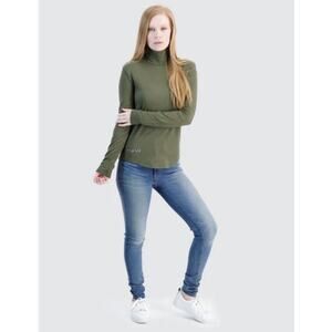 Two Blind Brothers Women’s XL Green Turtleneck Long Sleeve Basic Top